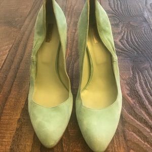 Calvin Klein collection aqua blue pumps